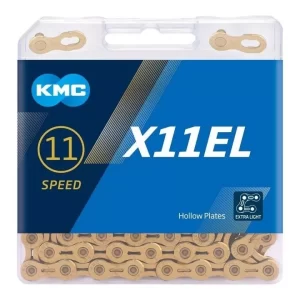CADENA KMC X11 EL TI GOLD 11V TITANIO 118L RUTA MTB